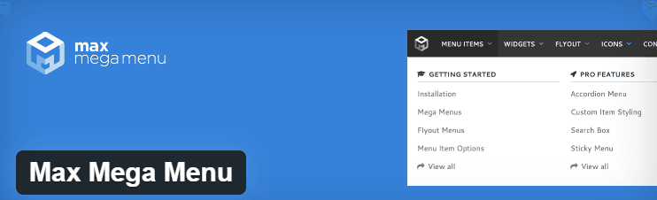 max mega menu for creating mega menu in wordpress