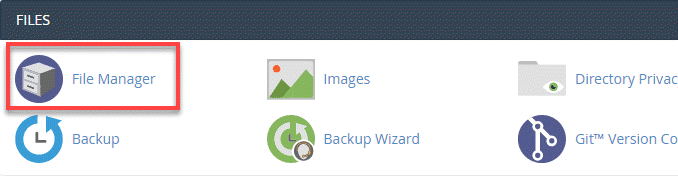 cPanel file manager